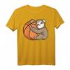 Mädchen Basketball Faultier Tierliebe T-Shirt – Klassisch geschnitten, mit Tiermotiv, ideal für Sport und Tierliebhaberinnen