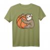 Mädchen Basketball Faultier Tierliebe T-Shirt – Klassisch geschnitten, mit Tiermotiv, ideal für Sport und Tierliebhaberinnen