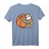 Mädchen Basketball Faultier Tierliebe T-Shirt – Klassisch geschnitten, mit Tiermotiv, ideal für Sport und Tierliebhaberinnen