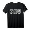 Eat Sleep Play Basketball T-Shirt - Klassisch geschnitten, doppelt genähter Saum, perfekt für Basketballspieler und Fans