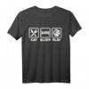 Eat Sleep Play Basketball T-Shirt - Klassisch geschnitten, doppelt genähter Saum, perfekt für Basketballspieler und Fans