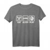 Eat Sleep Play Basketball T-Shirt - Klassisch geschnitten, doppelt genähter Saum, perfekt für Basketballspieler und Fans