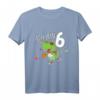 Kinder Dino Geburtstag T-Shirt – Ich bin 6 Jahre Dinosaurier mit Basketball, perfekt für den Geburtstag oder Weihnachten