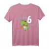 Kinder Dino Geburtstag T-Shirt – Ich bin 6 Jahre Dinosaurier mit Basketball, perfekt für den Geburtstag oder Weihnachten