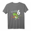 Kinder Dino Geburtstag T-Shirt – Ich bin 6 Jahre Dinosaurier mit Basketball, perfekt für den Geburtstag oder Weihnachten
