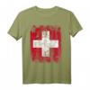SCHWEIZ Flagge Groß T-Shirt für Damen, Herren und Kinder – Klassisch geschnitten mit doppeltem Saum, perfekt für Schweizer Fans