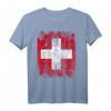 SCHWEIZ Flagge Groß T-Shirt für Damen, Herren und Kinder – Klassisch geschnitten mit doppeltem Saum, perfekt für Schweizer Fans