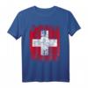 SCHWEIZ Flagge Groß T-Shirt für Damen, Herren und Kinder – Klassisch geschnitten mit doppeltem Saum, perfekt für Schweizer Fans