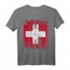 SCHWEIZ Flagge Groß T-Shirt für Damen, Herren und Kinder – Klassisch geschnitten mit doppeltem Saum, perfekt für Schweizer Fans