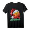 Weihnachten Basketball Geschenk T-Shirt mit Weihnachtsmann Mütze - Witziges Basketball Design für Fans und Spieler