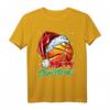 Weihnachten Basketball Geschenk T-Shirt mit Weihnachtsmann Mütze - Witziges Basketball Design für Fans und Spieler