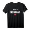 NORWEGEN Berge Flagge T-Shirt für Damen, Herren und Kinder – Klassisch geschnitten, doppelt genähter Saum, ideal für Norwegen-Fans und Reisen