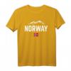 NORWEGEN Berge Flagge T-Shirt für Damen, Herren und Kinder – Klassisch geschnitten, doppelt genähter Saum, ideal für Norwegen-Fans und Reisen