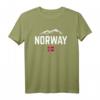 NORWEGEN Berge Flagge T-Shirt für Damen, Herren und Kinder – Klassisch geschnitten, doppelt genähter Saum, ideal für Norwegen-Fans und Reisen