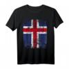 Island Flagge Groß T-Shirt für Damen, Herren & Kinder – Klassisch geschnitten, doppelt genähter Saum