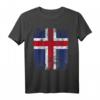 Island Flagge Groß T-Shirt für Damen, Herren & Kinder – Klassisch geschnitten, doppelt genähter Saum