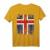 Island Flagge Groß T-Shirt für Damen, Herren & Kinder – Klassisch geschnitten, doppelt genähter Saum