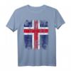 Island Flagge Groß T-Shirt für Damen, Herren & Kinder – Klassisch geschnitten, doppelt genähter Saum