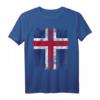 Island Flagge Groß T-Shirt für Damen, Herren & Kinder – Klassisch geschnitten, doppelt genähter Saum