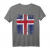 Island Flagge Groß T-Shirt für Damen, Herren & Kinder – Klassisch geschnitten, doppelt genähter Saum
