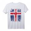 Island Flagge Groß T-Shirt für Damen, Herren & Kinder – Klassisch geschnitten, doppelt genähter Saum