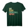 Eat Sleep Basketball Repeat T-Shirt - Vintage Retro Motiv für Basketballfans und Sportbegeisterte
