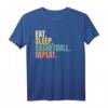 Eat Sleep Basketball Repeat T-Shirt - Vintage Retro Motiv für Basketballfans und Sportbegeisterte