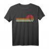 Basketball Sonnenuntergang Sunset Vintage Retro T-Shirt – Lustiges Geschenk für Basketballspieler, Trainer und Fans