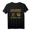 I Like Whiskey And Basketball And Maybe 3 People Vintage T-Shirt – Fun Gift for Basketball & Whiskey Lovers for Birthdays, Christmas & More