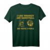 I Like Whiskey And Basketball And Maybe 3 People Vintage T-Shirt – Fun Gift for Basketball & Whiskey Lovers for Birthdays, Christmas & More