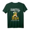 Basketball und Bier darum bin ich hier Trikot Korbball T-Shirt – Lustiges Geschenk für Basketballspieler, Trainer & Fans
