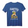 Basketball und Bier darum bin ich hier Trikot Korbball T-Shirt – Lustiges Geschenk für Basketballspieler, Trainer & Fans