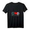 Damen Peace Love Volleyball T-Shirt mit V-Ausschnitt – Lustiges Beachvolleyball Design für Volleyballfans & Trainer