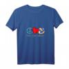 Damen Peace Love Volleyball T-Shirt mit V-Ausschnitt – Lustiges Beachvolleyball Design für Volleyballfans & Trainer