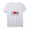 Damen Peace Love Volleyball T-Shirt mit V-Ausschnitt – Lustiges Beachvolleyball Design für Volleyballfans & Trainer