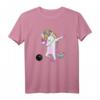 Lustiges Einhorn Bowling T-Shirt für Kinder - DAB Dance Sport Design, Perfekt für Geburtstag, Party & Weihnachten