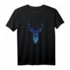 Hirsch Reh Polygon Art T-Shirt - Geometrisches Tierdesign in Blau für Jäger, Tierliebhaber und Geschenkideen für alle Anlässe