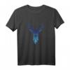 Hirsch Reh Polygon Art T-Shirt - Geometrisches Tierdesign in Blau für Jäger, Tierliebhaber und Geschenkideen für alle Anlässe