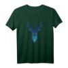 Hirsch Reh Polygon Art T-Shirt - Geometrisches Tierdesign in Blau für Jäger, Tierliebhaber und Geschenkideen für alle Anlässe