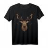 Hirsch Geweih Jäger Wandern Geschenk - Lässiges Hirschmotiv T-Shirt für Jäger, Wanderer & Naturfreunde, Vintage Look für Outdoor & Camping