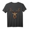 Hirsch Geweih Jäger Wandern Geschenk - Lässiges Hirschmotiv T-Shirt für Jäger, Wanderer & Naturfreunde, Vintage Look für Outdoor & Camping