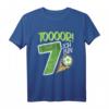 Kindergeburtstag Ich bin 7 Jahre Fußball T-Shirt - Lustiges Outfit für Jungen und Mädchen zum Geburtstag