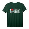 I Heart Emo Bitches Lustiges Emo Girl Style T-Shirt – Sarkastisches Geschenk für Gothic, Punk & Emo-Fans, Perfekt für Alltag & Feiern