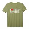 I Heart Emo Bitches Lustiges Emo Girl Style T-Shirt – Sarkastisches Geschenk für Gothic, Punk & Emo-Fans, Perfekt für Alltag & Feiern