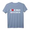 I Heart Emo Bitches Lustiges Emo Girl Style T-Shirt – Sarkastisches Geschenk für Gothic, Punk & Emo-Fans, Perfekt für Alltag & Feiern