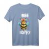 Lustiges Imker & Bienen T-Shirt mit Spruch - Bee Happy, Biene, Honig, Hummeln, für Bienenliebhaber, Imker & Naturfreunde