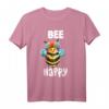 Lustiges Imker & Bienen T-Shirt mit Spruch - Bee Happy, Biene, Honig, Hummeln, für Bienenliebhaber, Imker & Naturfreunde