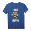 Lustiges Imker & Bienen T-Shirt mit Spruch - Bee Happy, Biene, Honig, Hummeln, für Bienenliebhaber, Imker & Naturfreunde