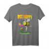 Biene Lustig mit Spruch T-Shirt - Bee Happy, Geschenk für Imker, Bienenliebhaber & Kinder, Perfekt für Geburtstag & Zwischendurch