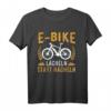 E-Bike Spruch T-Shirt - Lächeln Statt Hecheln, lustiges Geschenk für Fahrradfahrer, Männer & Frauen, Papa, Mama, Oma & Opa
